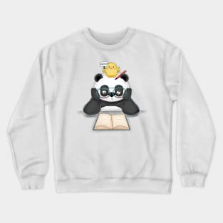 Panda Studying Hard Crewneck Sweatshirt